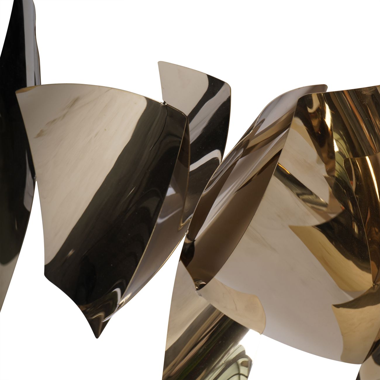 Champagne Gold Stainless Steel Absract Slice Wall Art